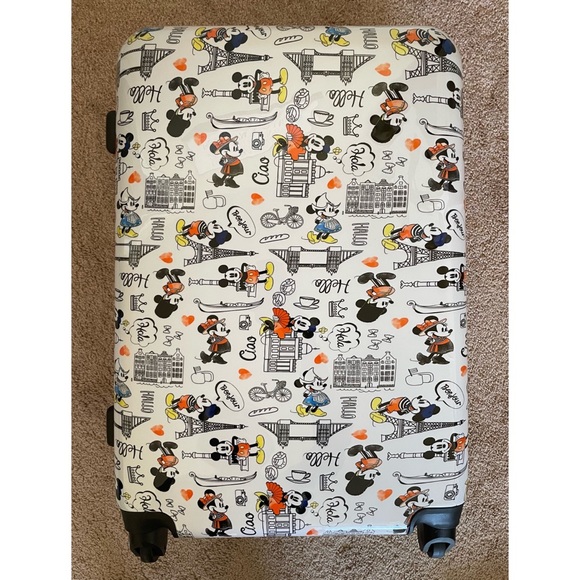 Bioworld Handbags - 26” Mickey & Minnie European hard-sided luggage